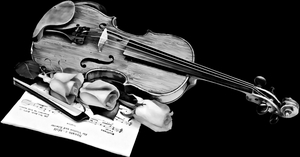 Скрипка и розы - картинки для гравировки